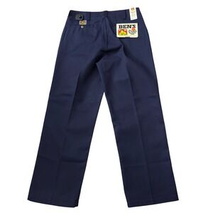 Ben Davis Original Ben's Pants Navy Blue 50/50 Blend Workwear W36 L32 NEW